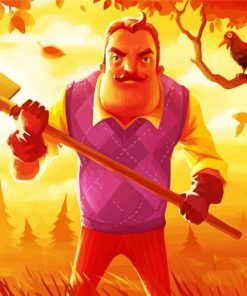 Hello Neighbor Game Character paint by number