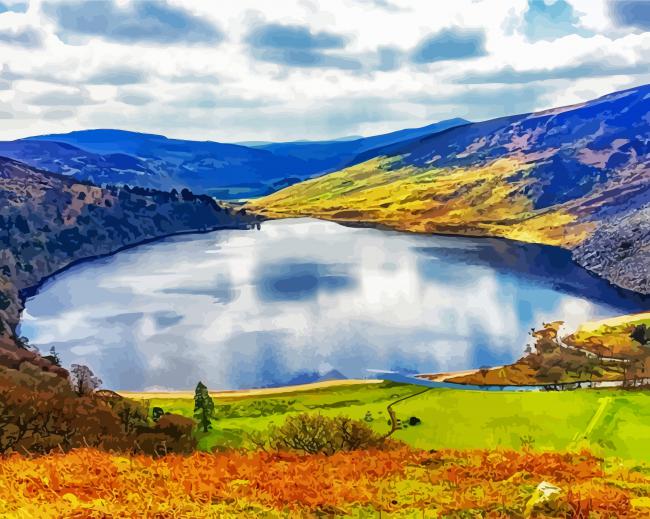 Lough Tay Lake Ireland paint by numbers