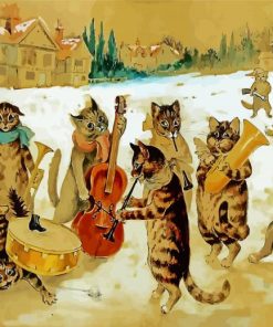 Louis Wain Carol Singing Cats paint by number