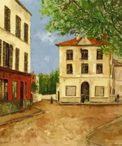 Maurice Utrillo Nanterre Sokagi Street In Nanterre paint by number