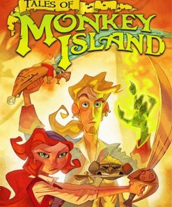 Monkey Island Video Game Poster paint by number