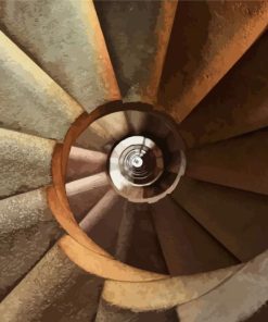 Optical Illusion Stairway paint by number