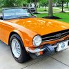 Orange Triumph TR6 paint by number