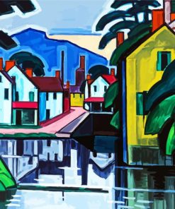 Oscar Bluemner Old Canal Port paint by number