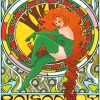 Poison Ivy Art Nouveau paint by number