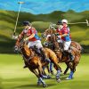 Polo Players And Horses Illustration paint by numbers