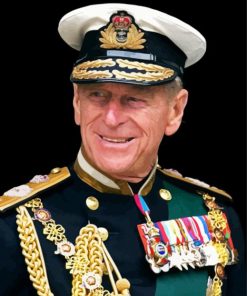 Prince Philip Duke Of Edinburgh paint by number