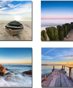 Set Of 4 Seascapes paint by number