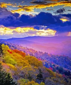 Smokey Mountains In United States paint by numbers