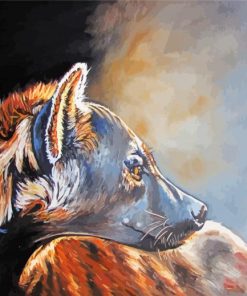 Spotted Hyena Animal Art paint by numbers