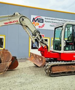 Takeuchi TB 180 Excavator paint by number