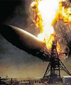 The Hindenburg Crash Disaster paint by number