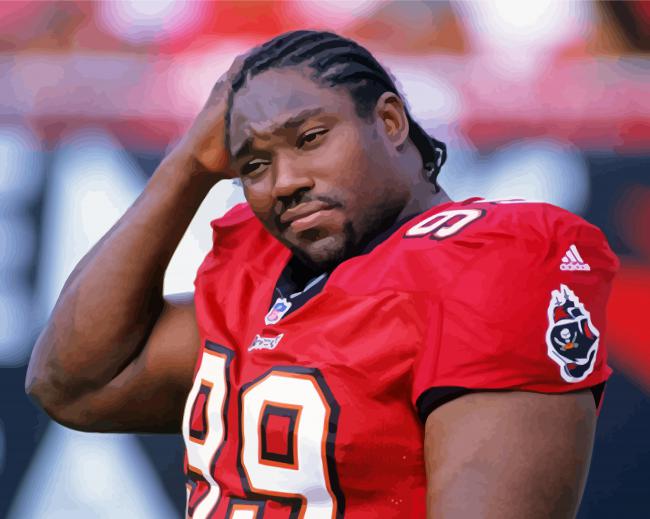 The Footballer Warren Sapp paint by number
