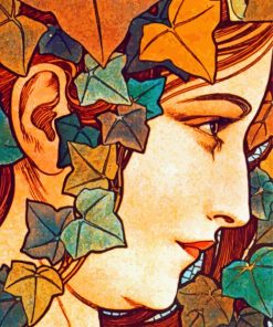 Vintage Art Nouveau paint by number