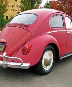 Vintage Vw Bug Car Engine paint by numbers