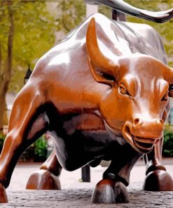 Wall Street Bull paint by numbers