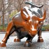 Wall Street Bull Sculpture paint by numbers