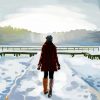 Woman In Snow Art paint by numbers
