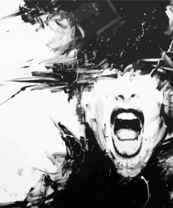 Woman Screaming Pop Art paint by numbers