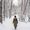 Woman Walking In Snow paint by numbers