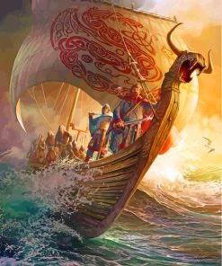 Viking Ship paint by number