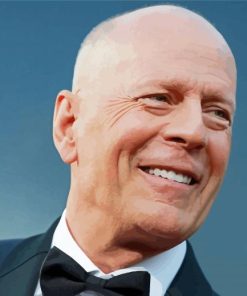 American Actor Bruce Willis paint by number