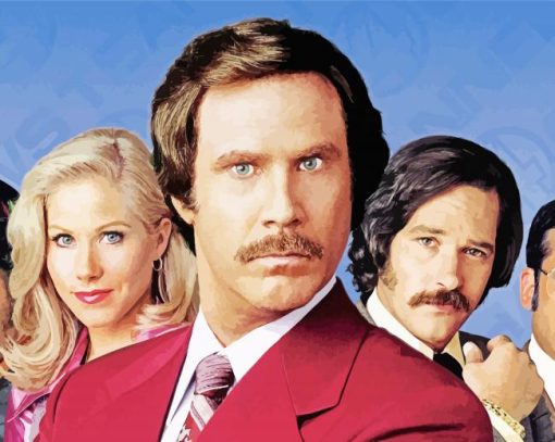 The Legend Of Ron Burgundy Movie paint by number