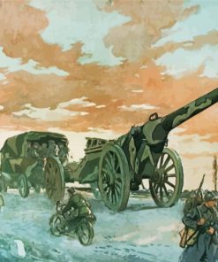 Artillery Military Art paint by number