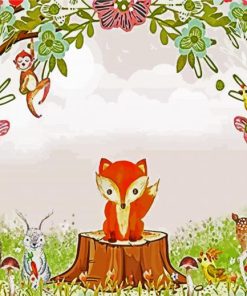 Artistic Woodland Animals paint by number