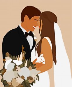 Bride And Groom Art paint by number