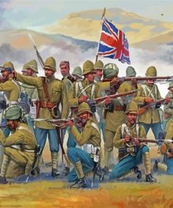 British Infantry paint by number