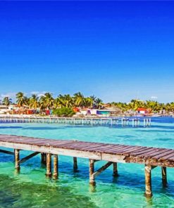 Caye Caulker Beach Path paint by number