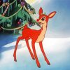 Christmas Rudolph Cartoon paint by number