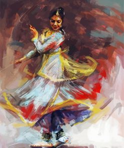 Dancing Indian Woman paint by number