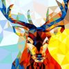 Deer Abstract paint by number