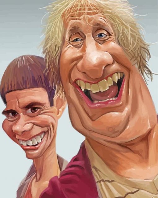 Dumb And Dumber Caricature paint by number