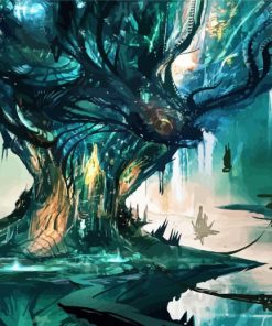 Fantasy Dream Tree paint by number