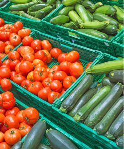 Fresh Vegetables Farmers Market paint by number