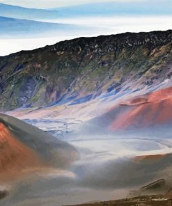 Haleakala Dormant Volcano paint by number