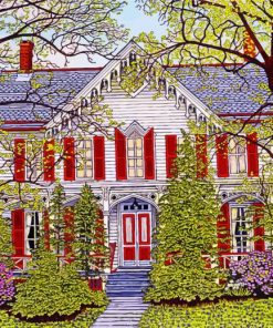 Historic House Garden paint by number