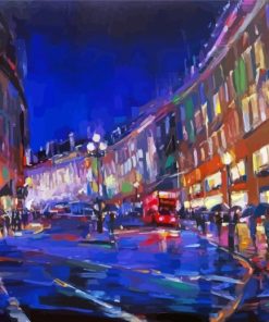 London In The Rain paint by number