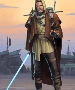 Obi Wan Star Wars paint by number