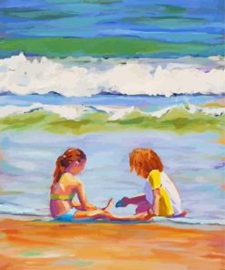 Ocean And Two Girls paint by number