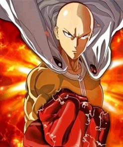 One Punch Man Character paint by number