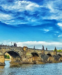 Prague St Charles Bridge paint by number