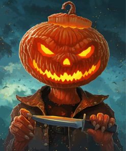 Pumpkin Head paint by number