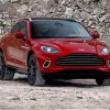 Red Aston Martin DBX paint by number