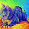 Retro Cat Art paint by number