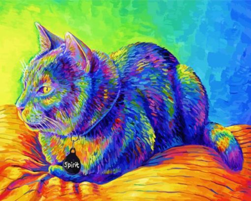 Retro Cat Art paint by number