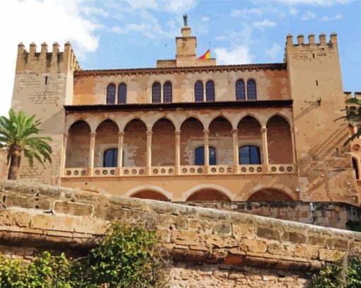 Royal Palace Of La Almudaina Palma mallorca paint by number